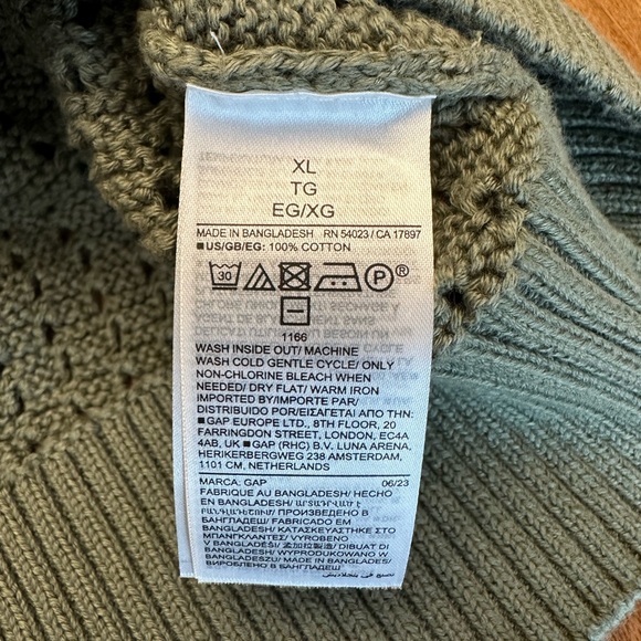 ☀️ NWT GAP Crochet Crewneck XL Sweater - Picture 10 of 13